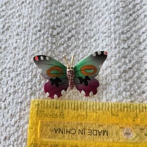 💫Vintage Painted Butterfly Metal Brooch💫